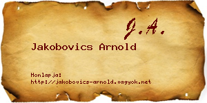 Jakobovics Arnold névjegykártya